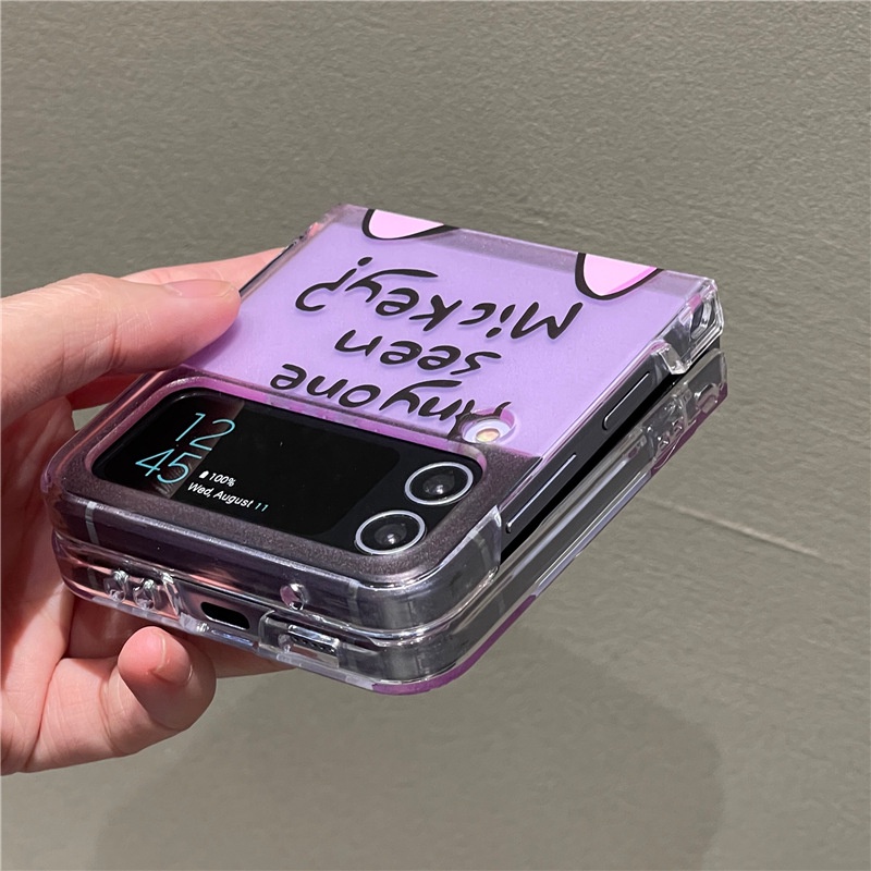 Ốp Điện Thoại PC Cứng Hoạt Hình Mickey Cho Samsung Galaxy Z Flip 3 Z Flip 4 W23 ZFlip3 ZFlip4