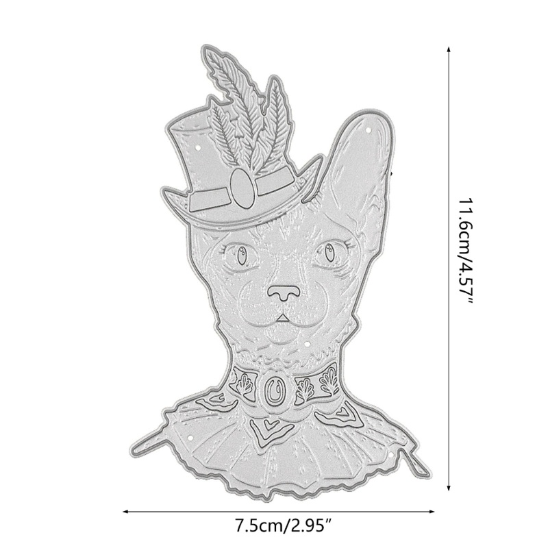 Khuôn Cắt Giấy Kim Loại Hình Mèo Siêu Nữ Tính