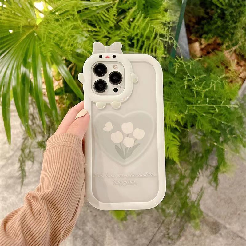 ✅Ốp Điện Thoại Mềm Trong Suốt Chống Sốc In Họa Tiết Hoa Tulip Cho iPhone 11 13 14 / 12promax 7 / 8p