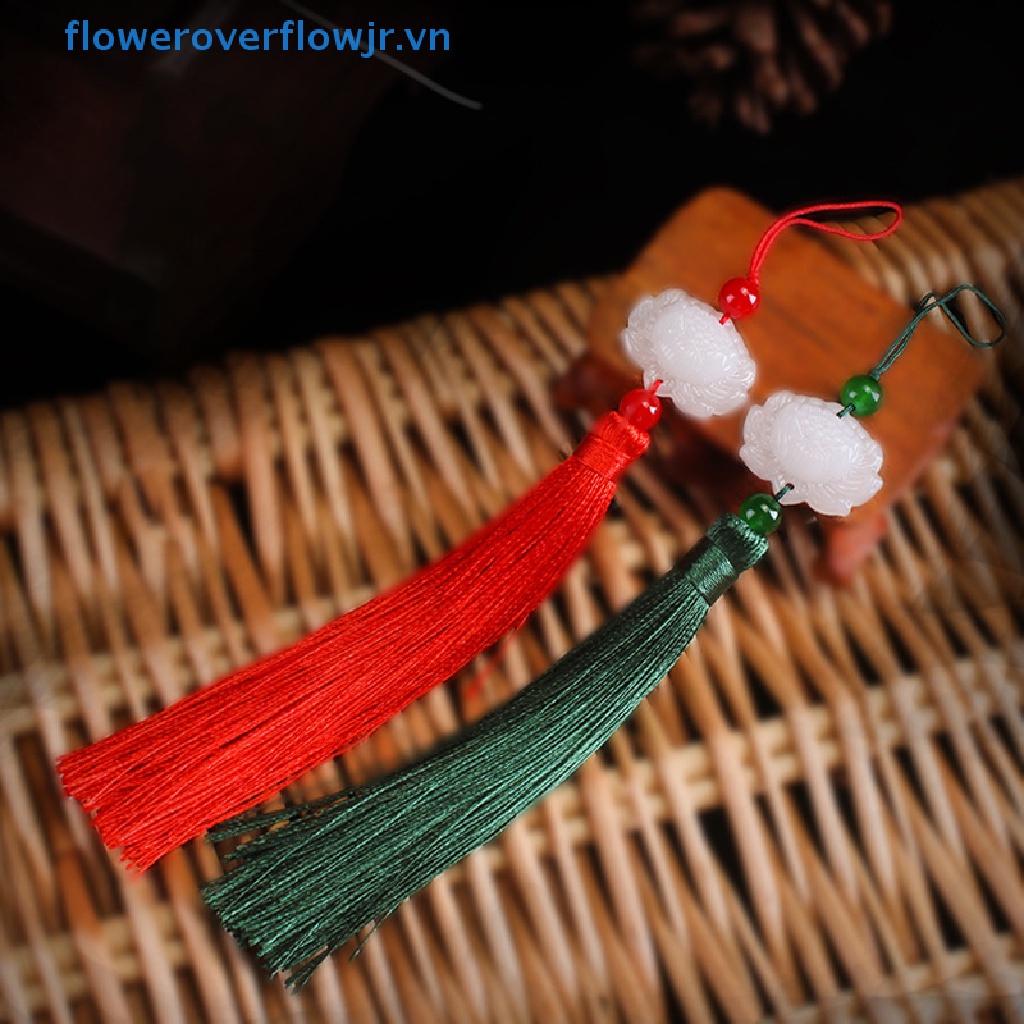 1 Gói Bông Tai Tua Rua Đính Ngọc Bích Giả Phong Cách Mới