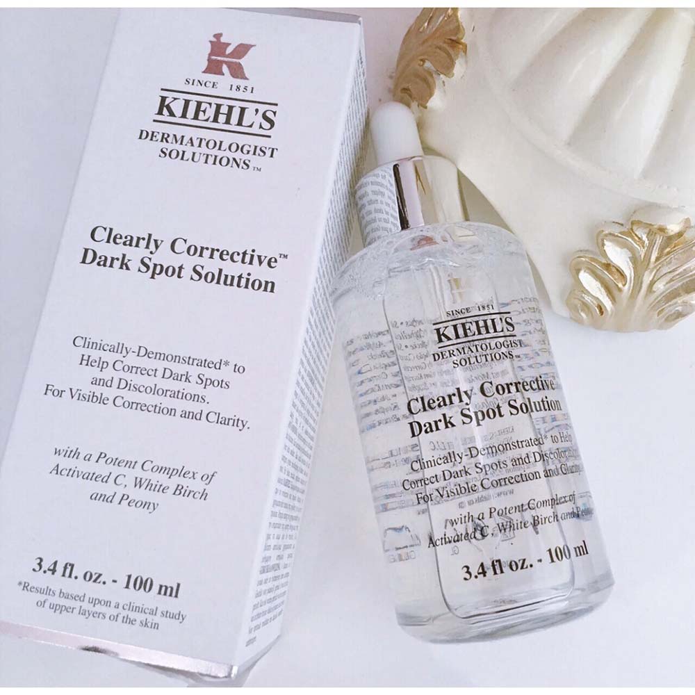 Kiehl's Clearly Corrective Dark Spot Solution Serum Moisturizing Reduce Stains Essence 100ml