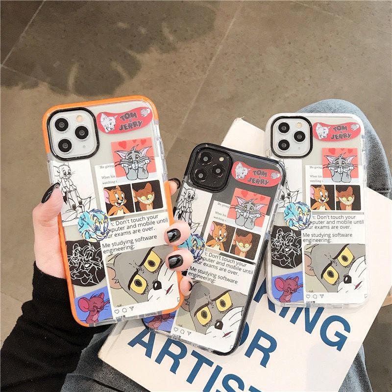 Ốp Điện Thoại Mềm Trong Suốt Họa Tiết Ngộ Nghĩnh Cho Apple iPhone1286pro13 xr 7 plus 11x Xsmax 14Promax 13Promax 11 DA9T