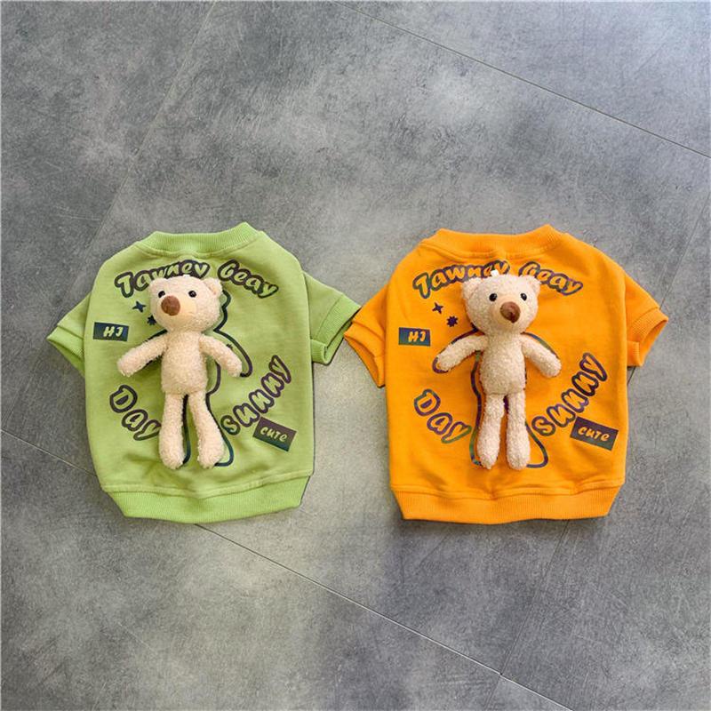 Áo Thu Đông Bằng Vải Nhung Dày Dặn Giữ Ấm In Họa Tiết Chó Bull Pháp Dành Cho Cún Cưng