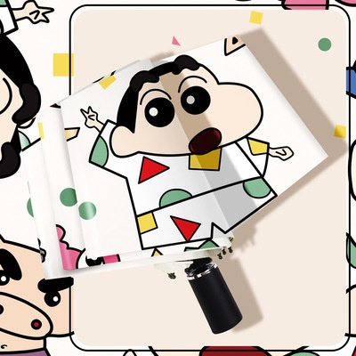 Dù Gấp Tự Động 3 / 5 Ô Che Nắng Mưa In Hình Cậu Bé Bút Chì Shin-chan Dễ Thương
