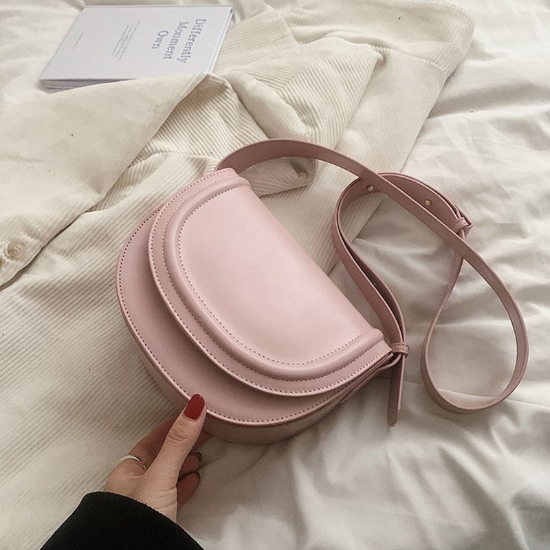 Túi Đeo Chéo Màu Sắc Tương Phản Phong Cách Phương Tây Cho Nữ