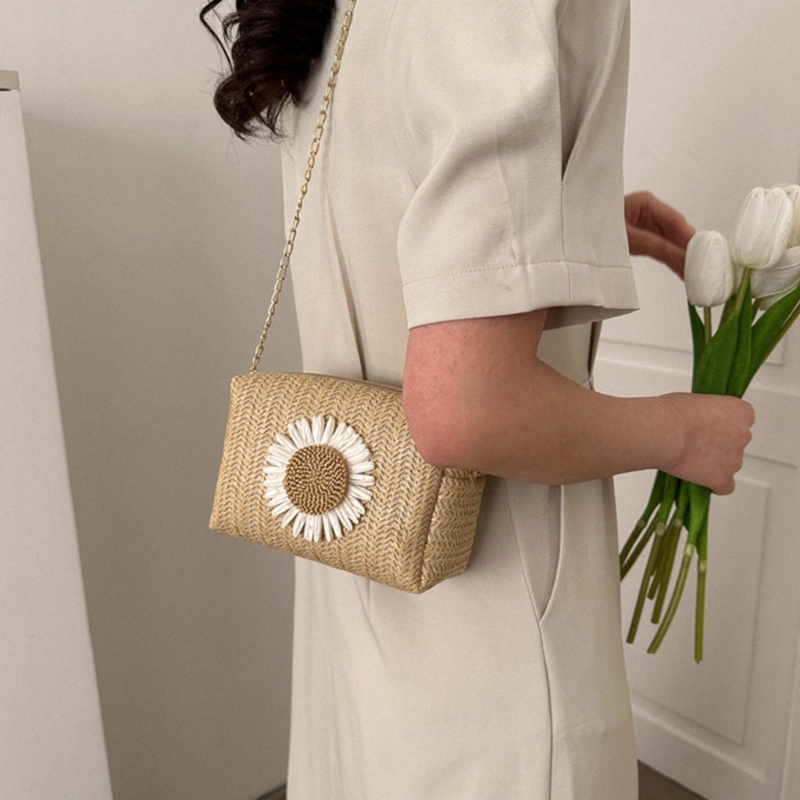 Túi Cói Đeo Chéo Đựng Điện Thoại Thời Trang Dành Cho Nữ