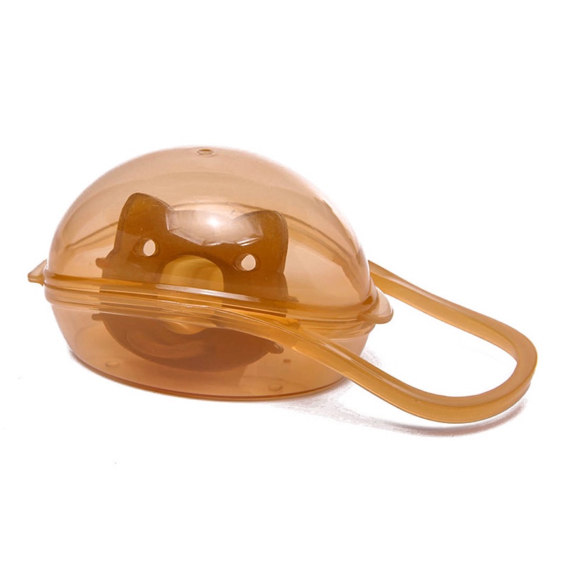 Kẹp Dây Xích Núm Vú Giả Chống Rơi Bằng silicone Hình Đầu Mèo Núm ti giả bằng silicon siêu mềm dành cho bé khi ngủ
