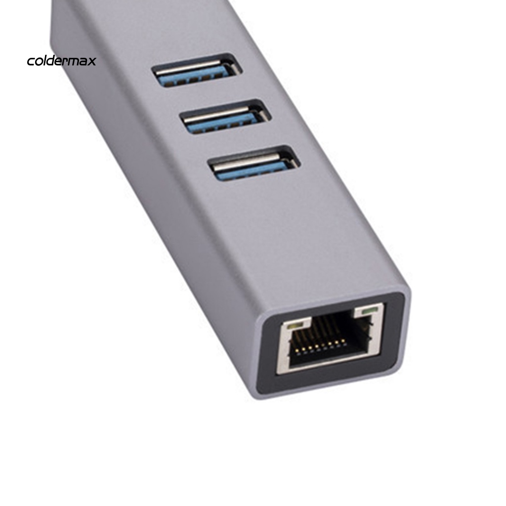 COLD Expansion Dock High-speed Data Transmission 1000Mbps 3 Ports USB3.0 Type-C to Rj45 Lan Network Card Computer Accessories