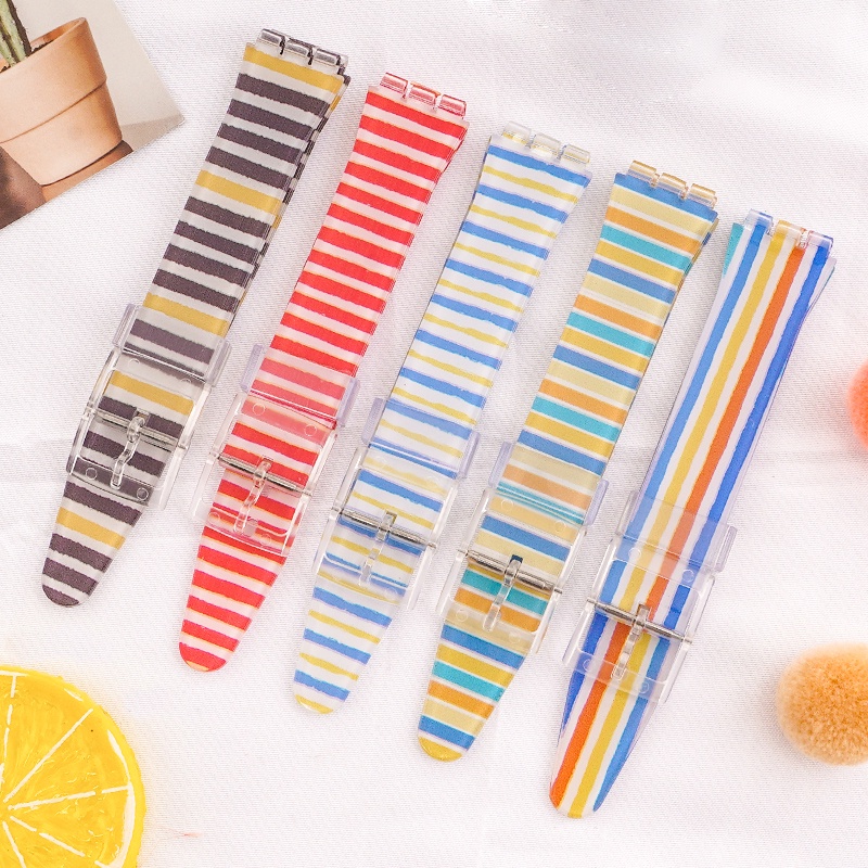 Dây Đeo Bằng Silicone Cho Đồng Hồ Swatch 17 / 19MM