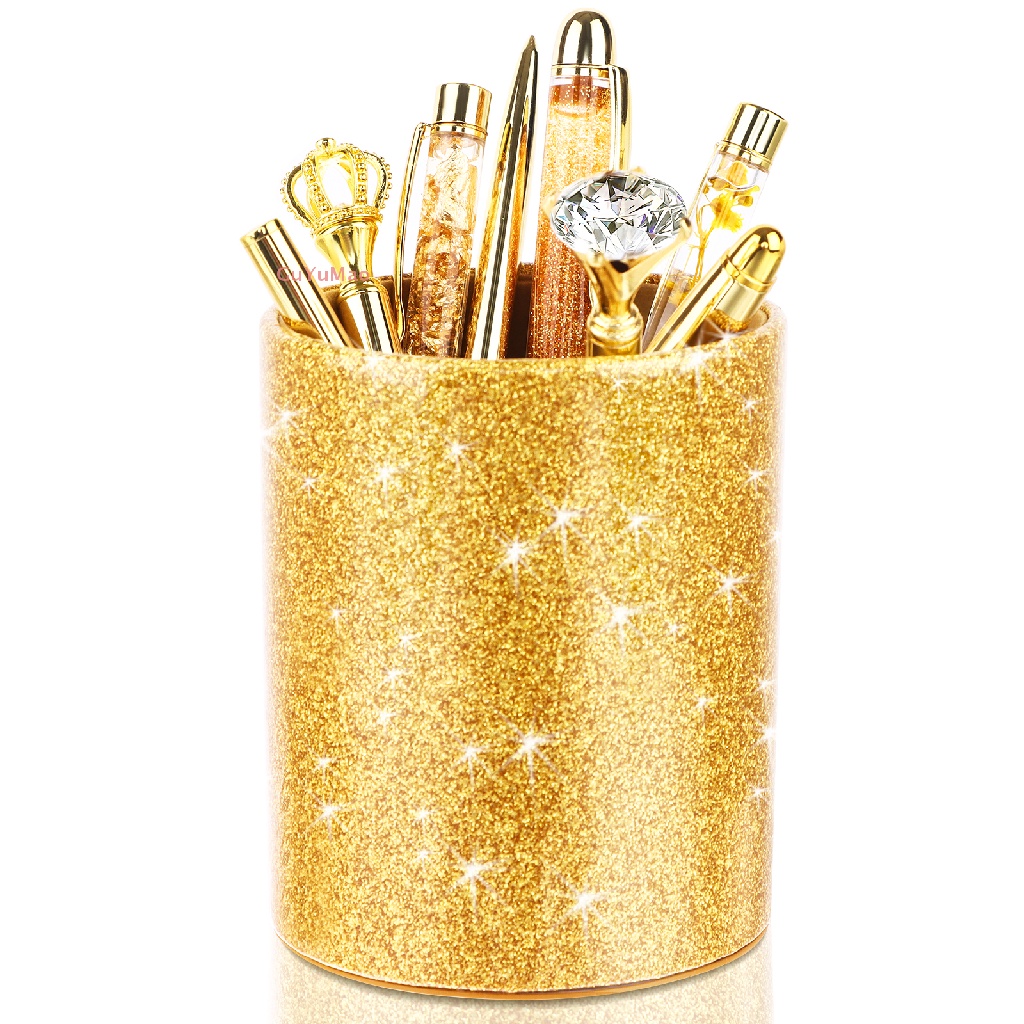 Bộ 8 Bút Bi Và 1 Túi Đựng Bằng PU Lấp Lánh