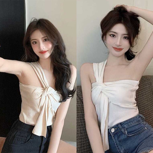 COZOK Áo Tank Top Dệt Kim Hai Dây Dáng Ôm Trẻ Trung Quyến Rũ Dành Cho Nữ