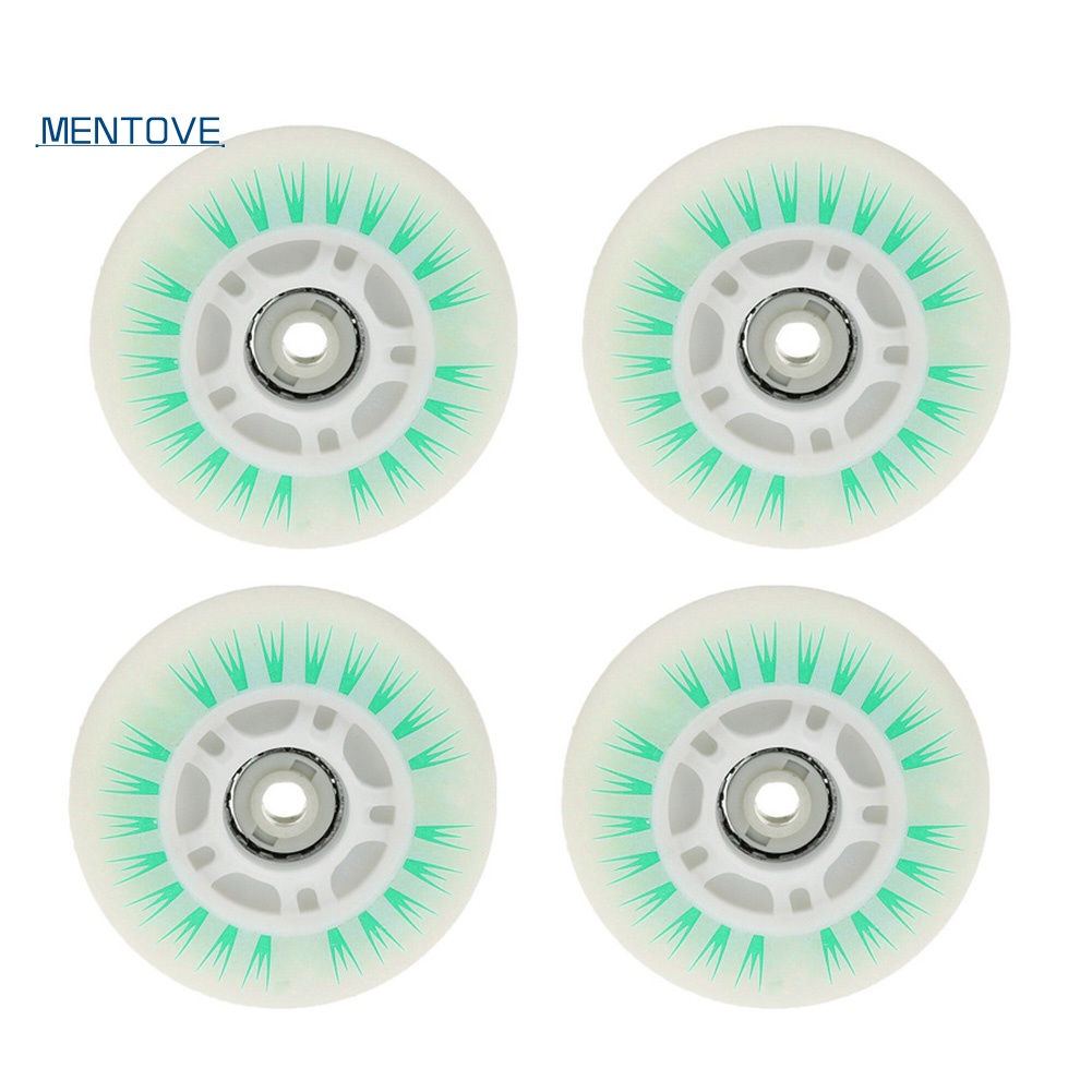 Bộ 4 Bánh Xe Gắn Đèn LED Phát Quang Kích Thước 76 / 80mm Dành Cho Giày Trượt Patin