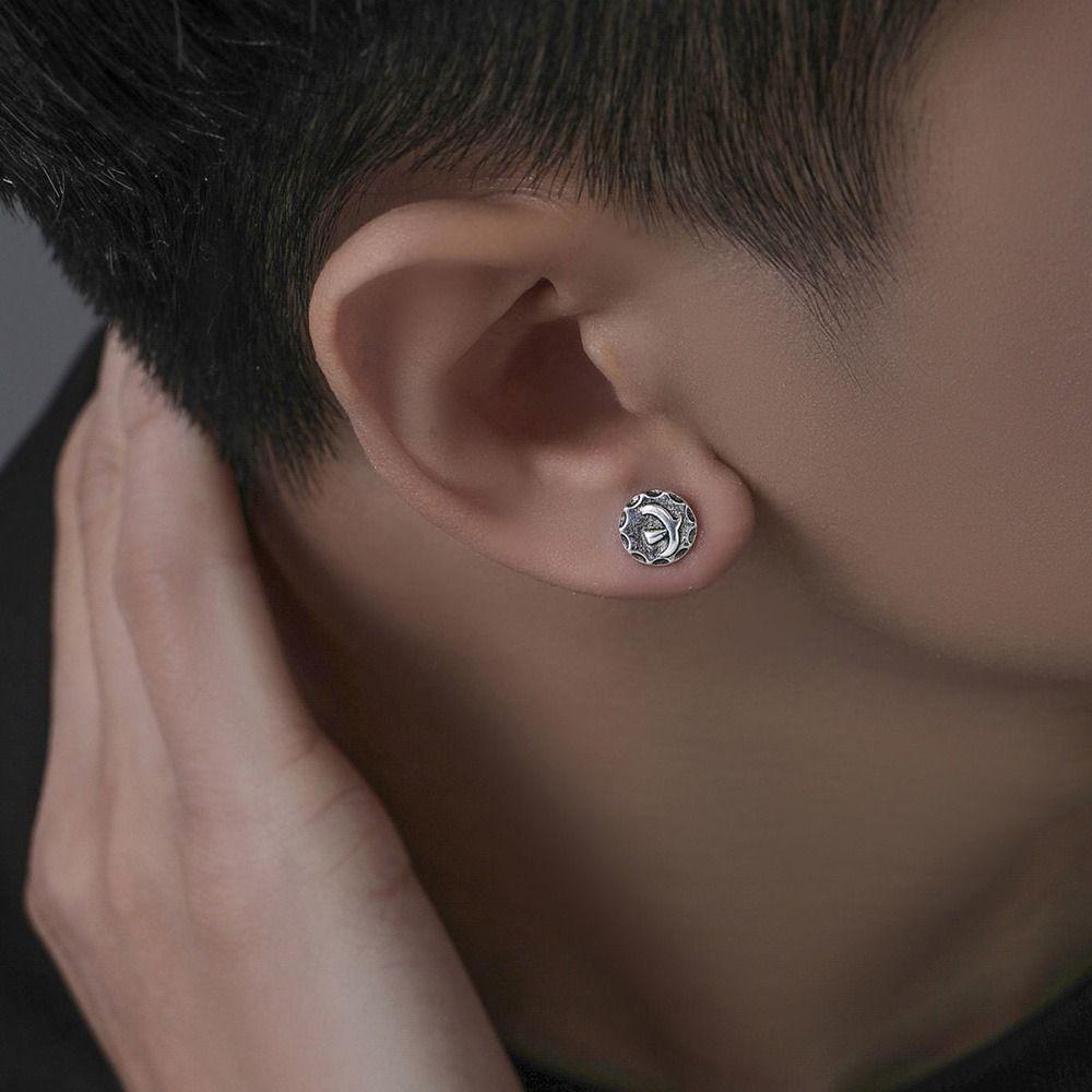 BACK2LIFE Khuyên Tai Nam Xỏ Lỗ Bằng Đồng Hình Chim Bay Đa Năng Thời Trang Hàn Quốc