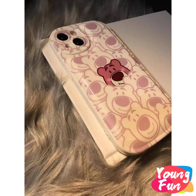 Ốp lưng Gấu dâu tây phone case Samsung M53 5G M52 5G M33 5G M23 5G A73 5G A72 A71 4G A53 5G A52/A52s 5G A51 4G A50/A50s/A30s A32 4G A31 A30/A20 A23 5G A22 5G