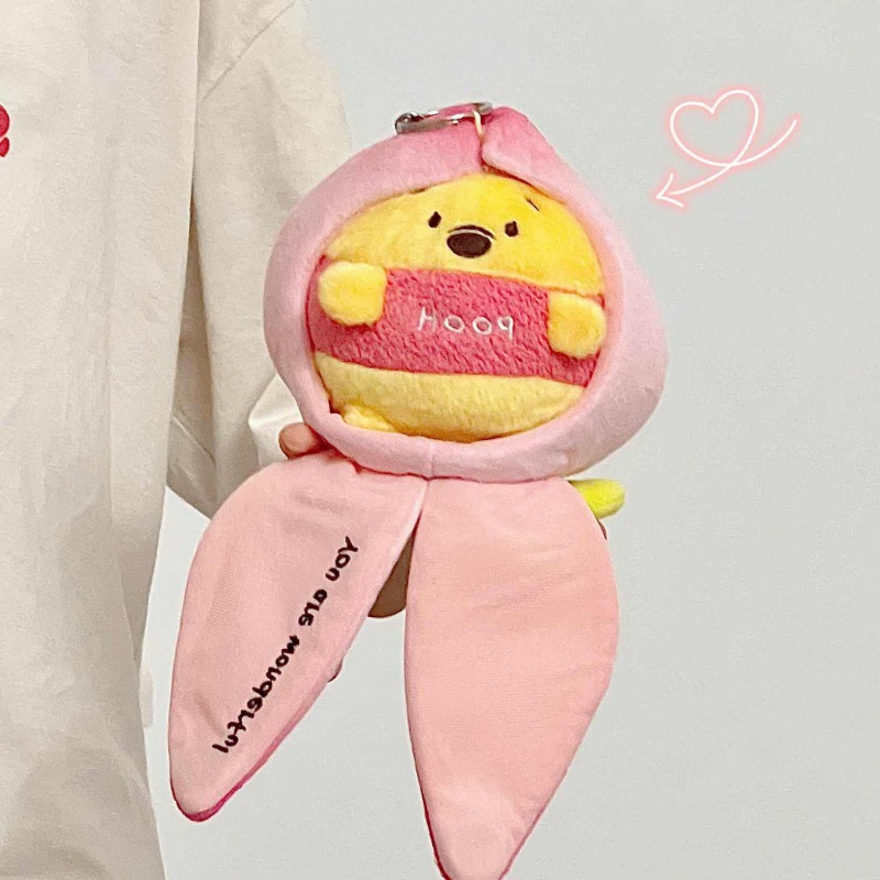 Thú Nhồi Bông Hình Gấu Pooh / Quả Đào Hoạt Hình Siêu Dễ Thương