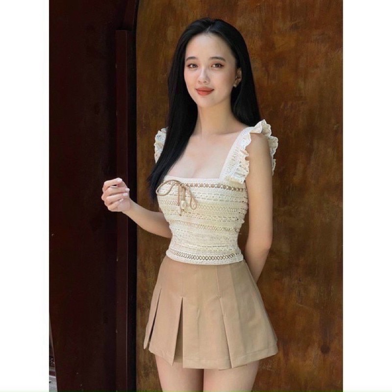 Áo ren sợi cánh tiên đan dây hot hit