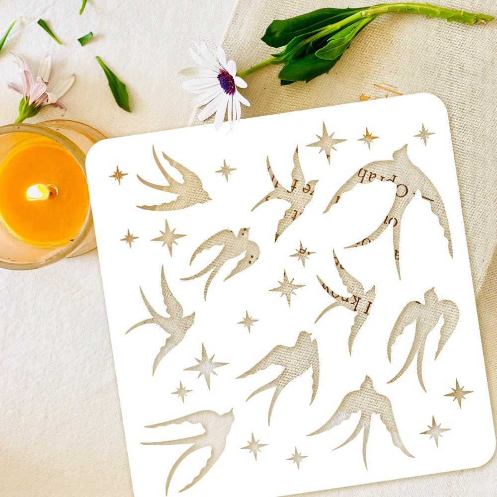 1 Tấm Khuôn Vẽ Hình Thú Cưng Dùng Trang Trí Scrapbook Kích Thước 30x30cm
