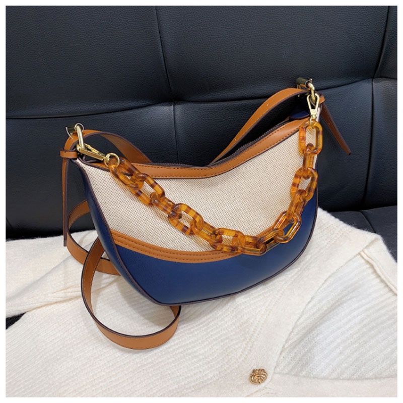 MISCHA Túi Đeo Chéo Dây Xích acrylic Màu Tương Phản Thời Trang Hàn Quốc Cho Nữ