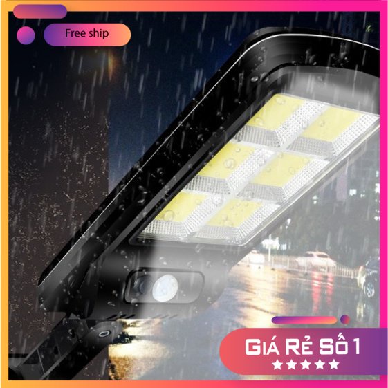 Đèn năng lượng mặt trời sân vườn solar light chống bão 150W🍀Đèn 6 mắt năng lượng có điều khiển từ xa TONGKHOSI