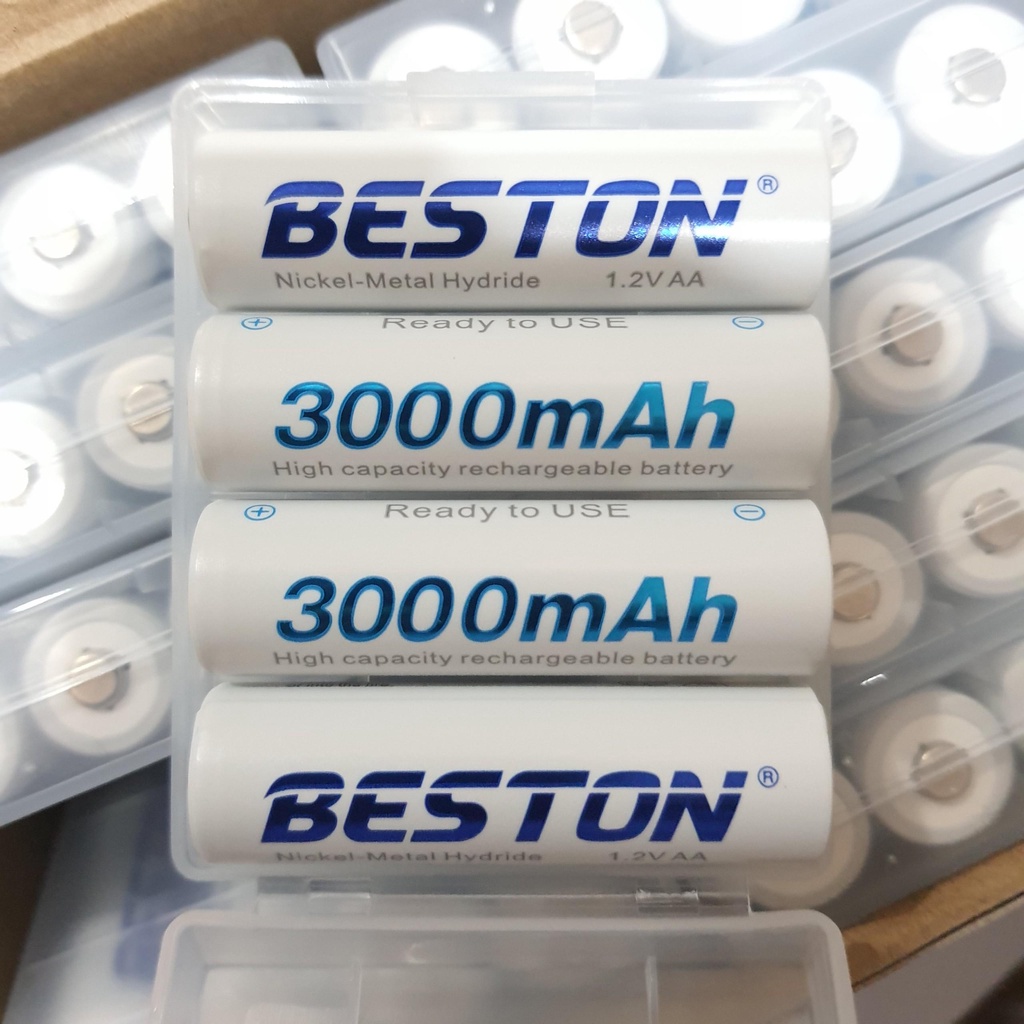 Pin sạc AA 3000Mah Beston mới 100% dung lượng thực sử dụng lâu HÀNG CHÍNH HÃNG pin sac beston pin do choi pin microphone