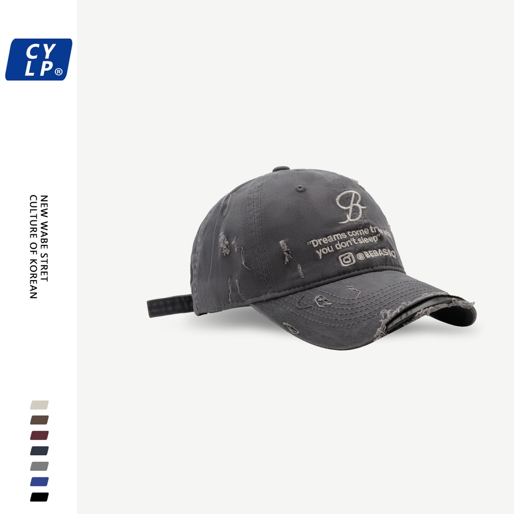 Mũ Lưỡi Trai Thêu Chữ Phong Cách Hip Hop Đường Phố Hàn Quốc Thời Trang Xuân Hè Cho Cặp Đôi