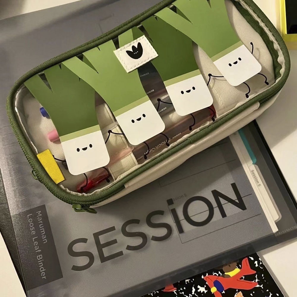 Bóp Viết Họa Tiết Vỏ Sò Trong Suốt Cỡ Lớn Tiện Dụng Cho Học Sinh