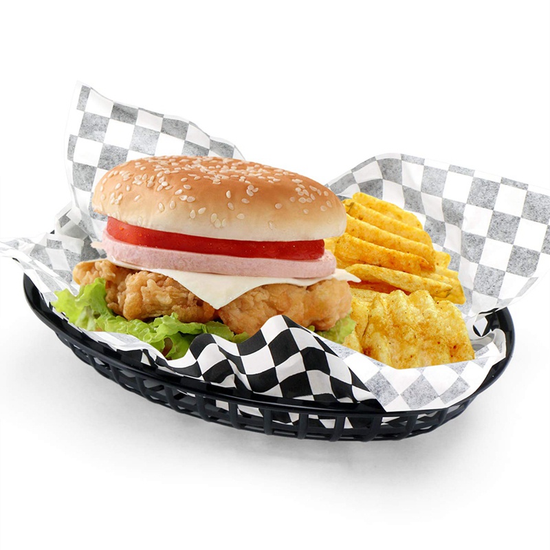 Set 24 Khay Đựng Thức Ăn Màu Đen Tiện Dụng Cho Nhà Hàng / Quán Bar