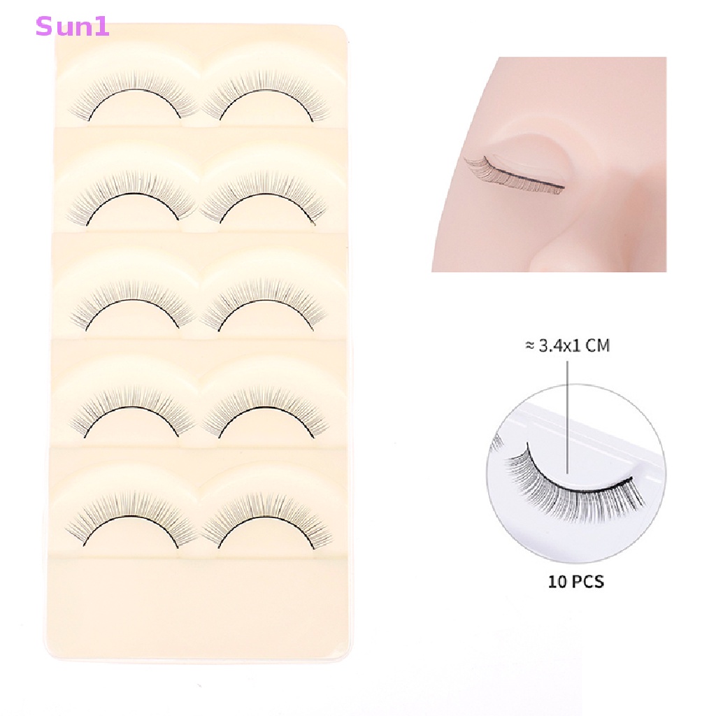 Sun1> 5 Pairs Training Practice Eyelash Extension Self Practise False Strip Lashes well