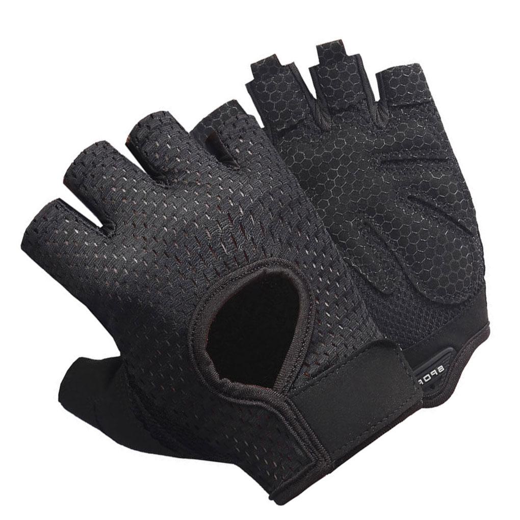 1 Đôi Găng Tay Thể Thao Nửa Ngón Chống Sốc Chống Trượt Co Giãn Bảo Vệ Khi Lái Xe