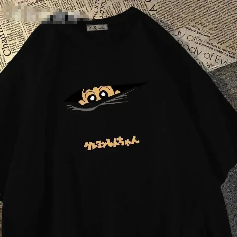 Áo Thun Tay Ngắn Oversize In Hình Hoạt Hình