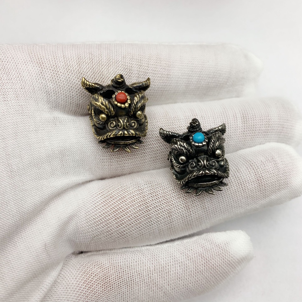 Phụ Kiện Dây Treo Dù Bằng Đồng Thau Hình Sư Tử Nhảy Múa Diy