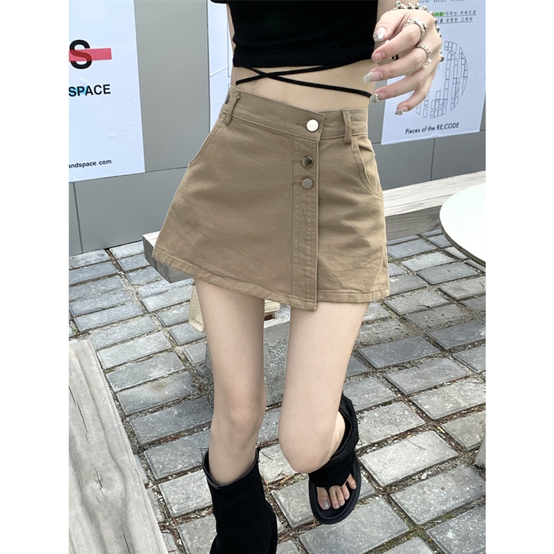 Chân Váy Jean Chữ A Lưng Cao Thiết Kế Mới Thời Trang Dành Cho Mùa Hè