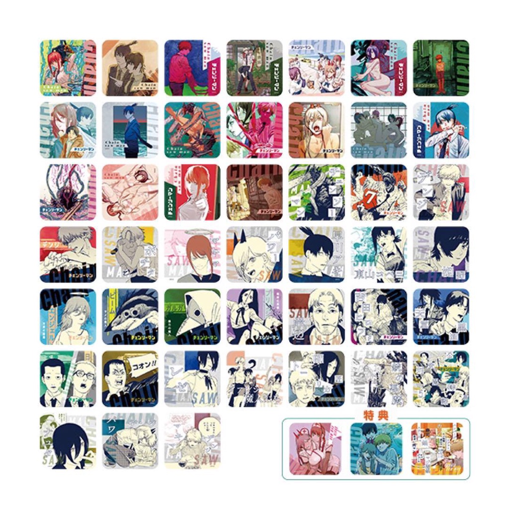 GOODS CHAINSAW MAN - Art Coaster Chainsaw Man - Lót Ly Chainsaw Man