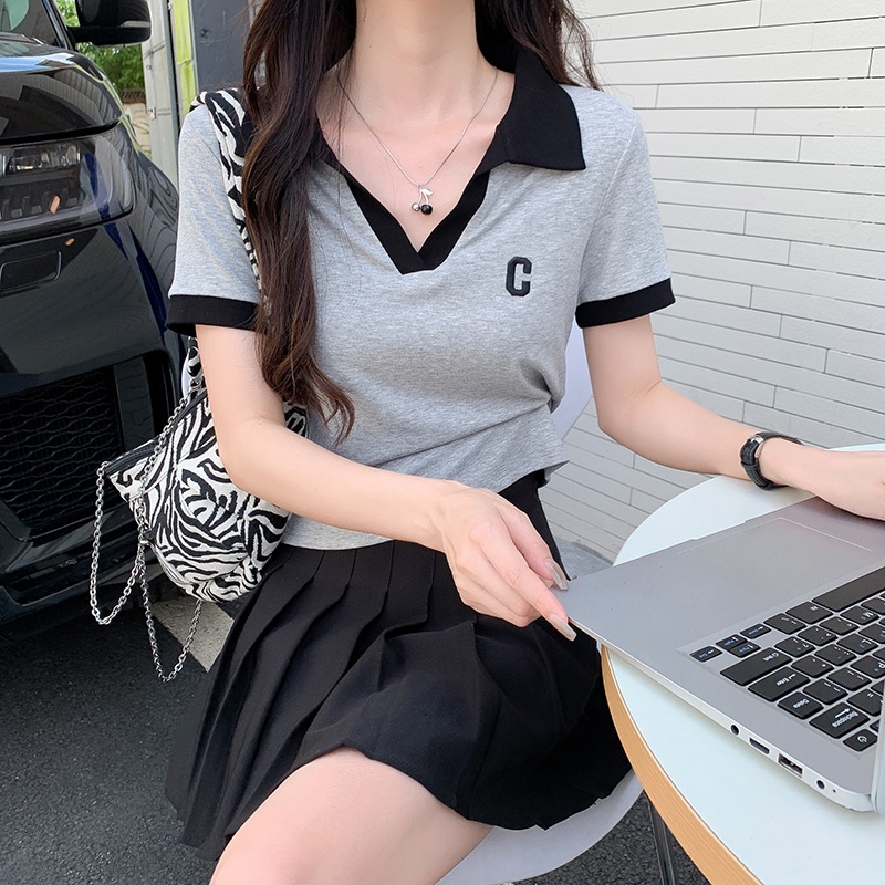 NRVP Áo Thun Tay Ngắn Dáng Ôm In Họa Tiết Độc Đáo Thời Trang Đường Phố Hàn Quốc Cho Nữ