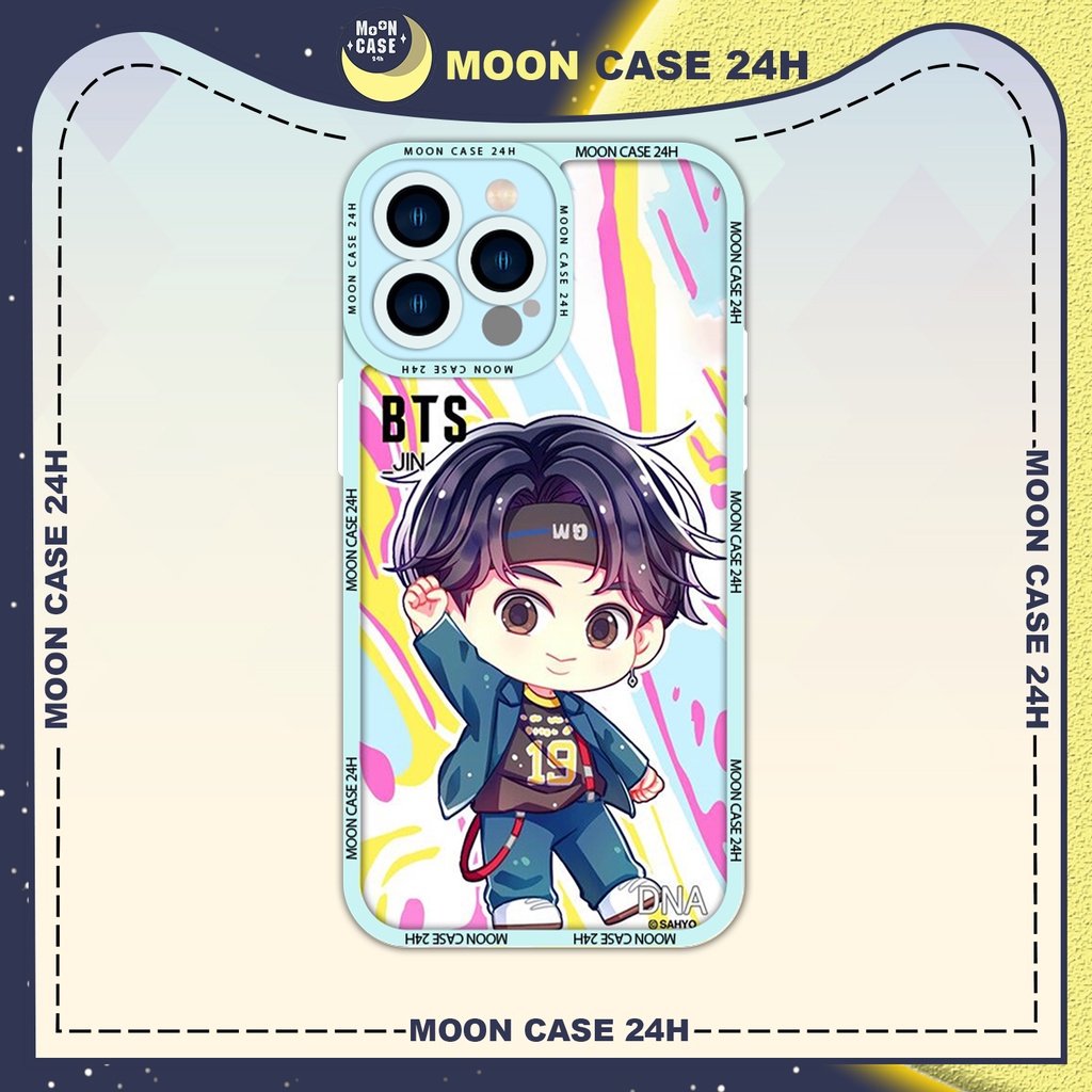 Ốp lưng iphone MOON CASE 24H Kim Seok-jin (BTS) Chibi Đáng Yêu ip 8/x/xs/xs max/11/12/13/14pro/plus/promax