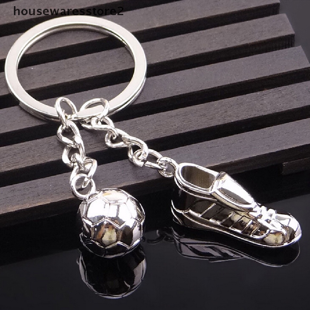 New 3D Cute Metal Ring Key Chain Keyfob Cool Soccer Shoe Lovely Keyrings Boutique
