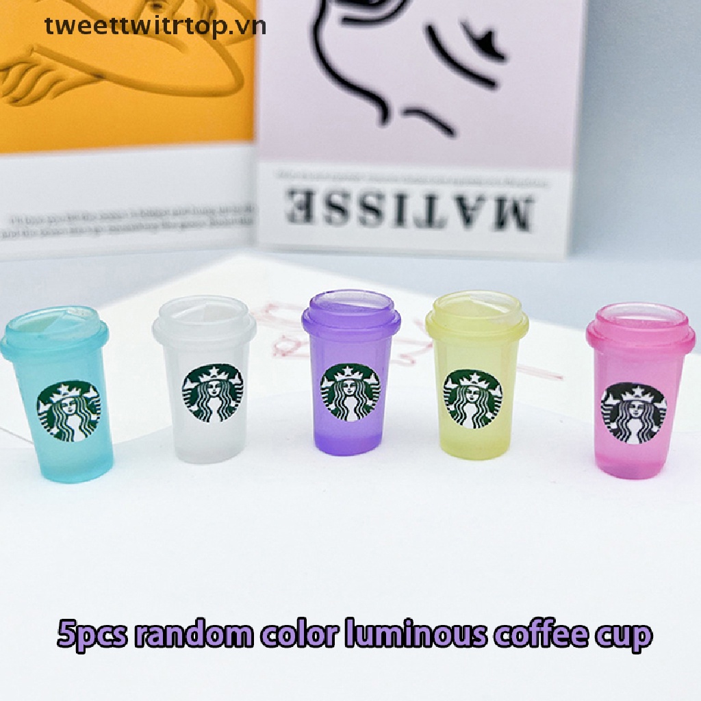 Set 5 Ly Cà Phê Dạ Quang Dùng Để Trang Trí Nội Thất