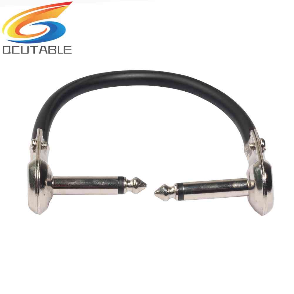 Right Angle 15cm 6.35mm Male to Male Guitar Patch Cable for Effect Pedals