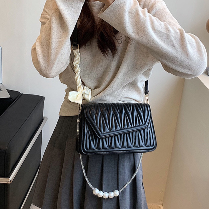 Ielgy niche Túi Đeo Vai Kết Cấu Tinh Tế Đa Năng Phong Cách Ngoại Quốc Cho Nữ