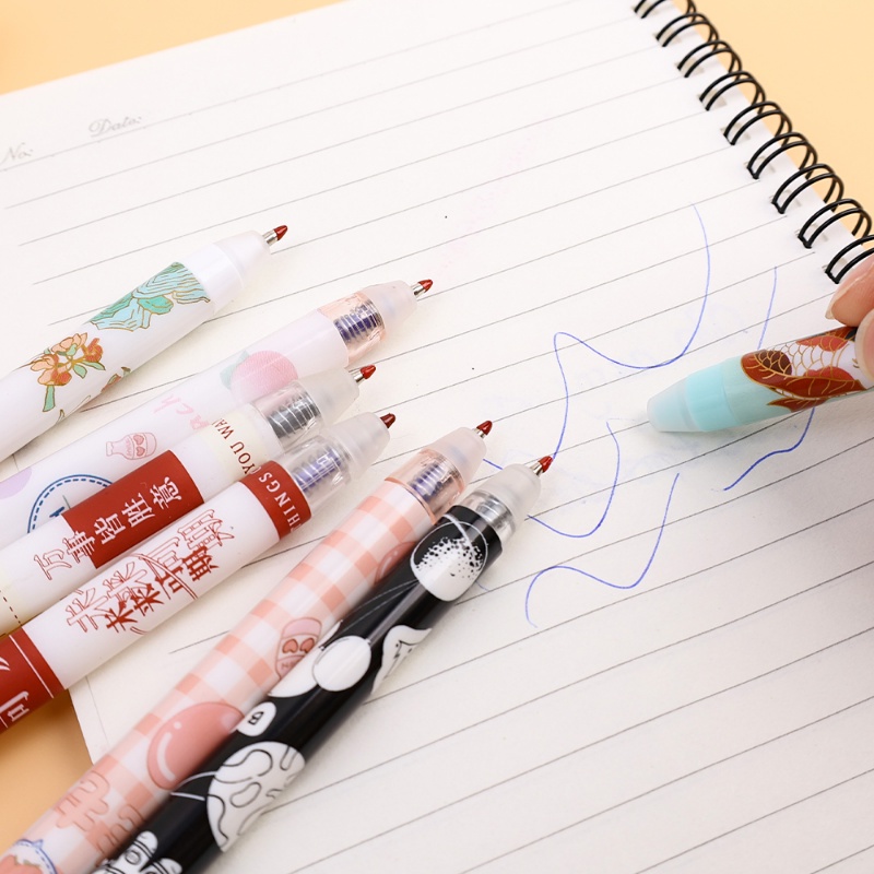 Bút Mực Gel Ngòi 0.5mm Họa Tiết Hoạt Hình Dễ Thương