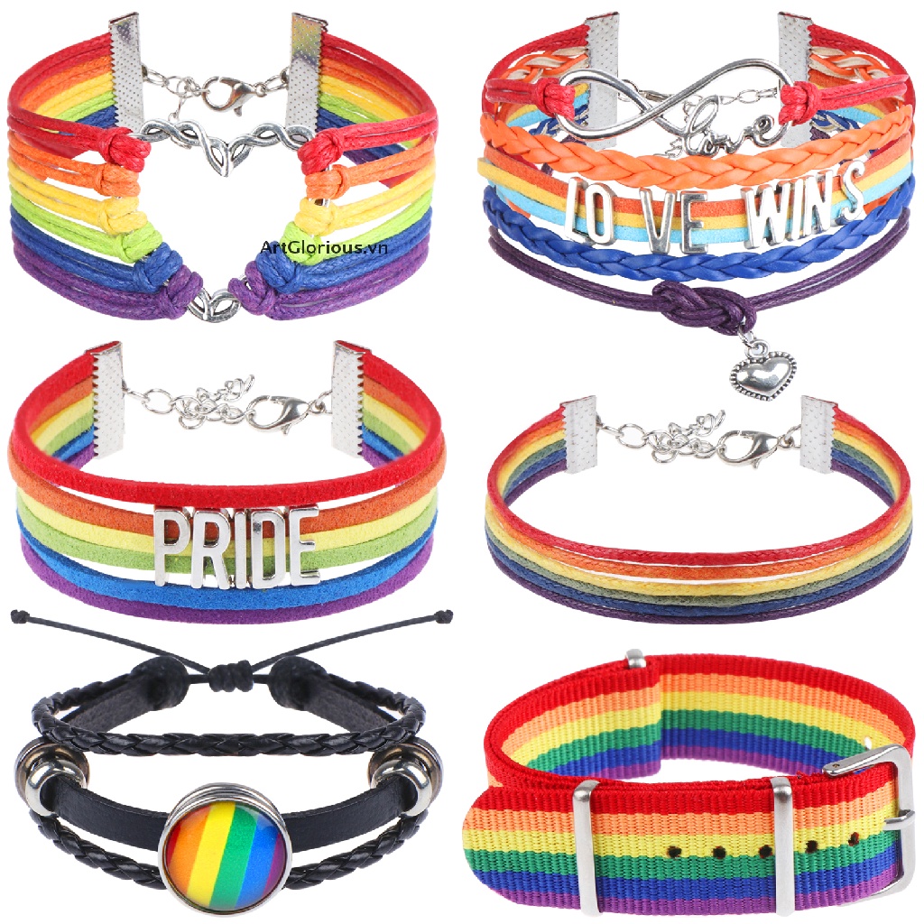 Set 6 Vòng Đeo Tay LGBT Thời Trang Cá Tính