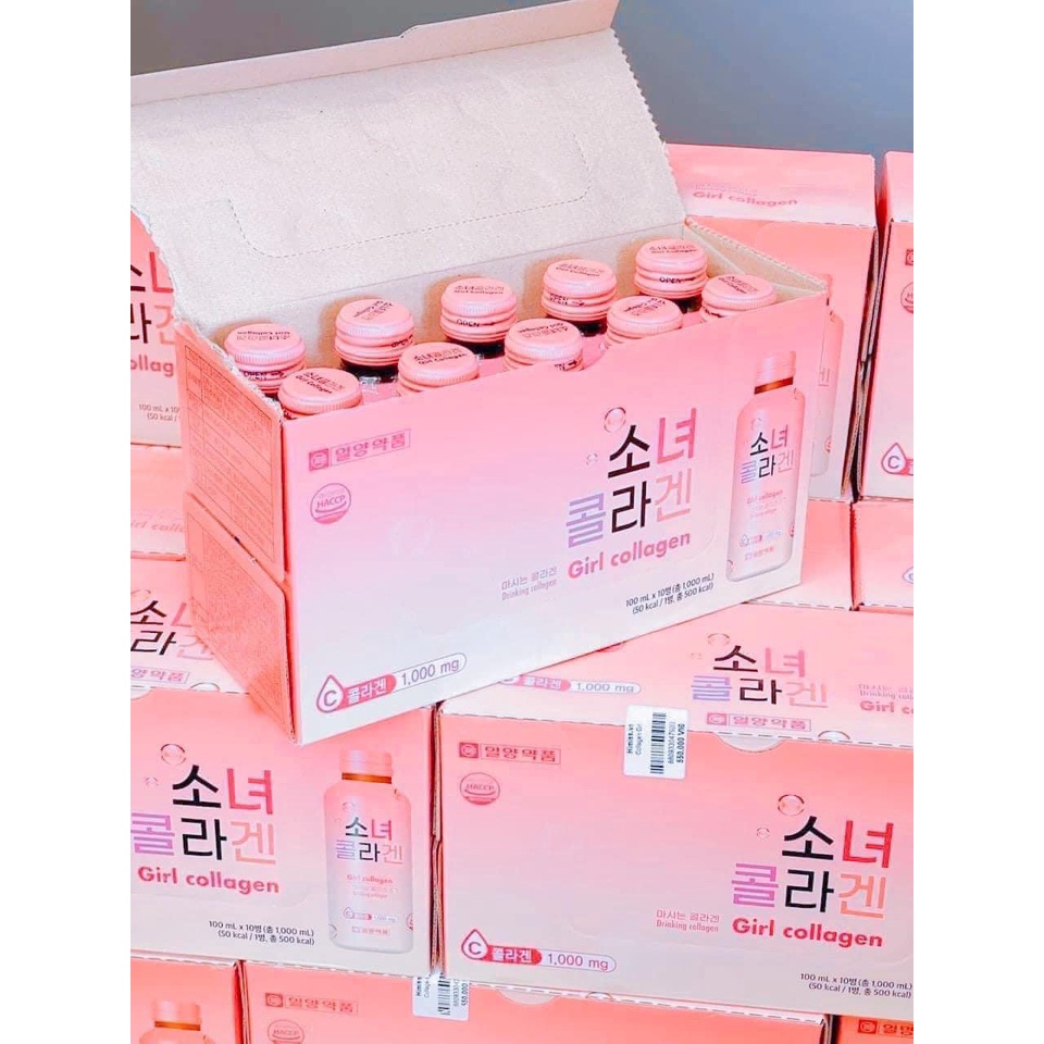 Nước Uống Girl Collagen Hàn Quốc Collagen Uống Làm Đẹp Da Hộp 10 Chai