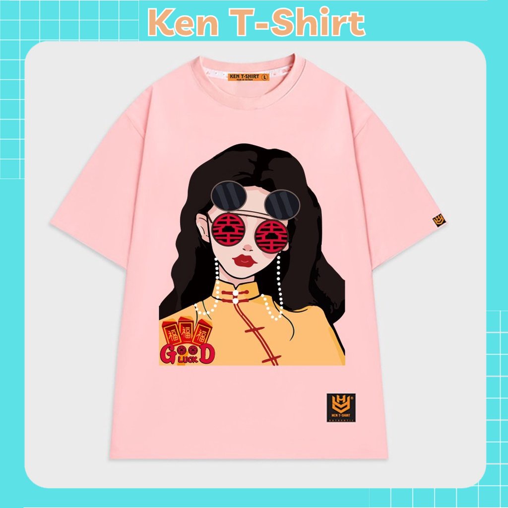 Áo Thun Nữ Form Rộng Tay Lỡ Cô Gái Trung Hoa, Áo Thun Ken T-Shirt 971 | BigBuy360 - bigbuy360.vn