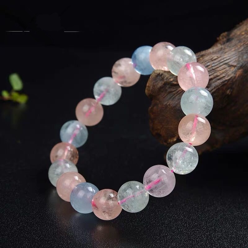Vòng Tay Chuỗi Hạt Đá Chakra Nhiều Màu Co Giãn Thời Trang Cho Cặp Đôi