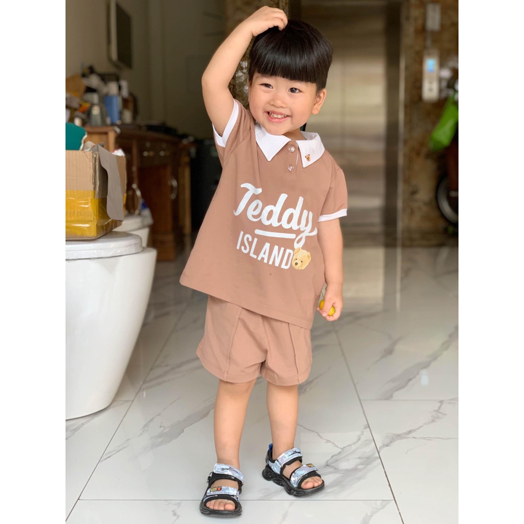 Set polo bé trai đi học lịch sự