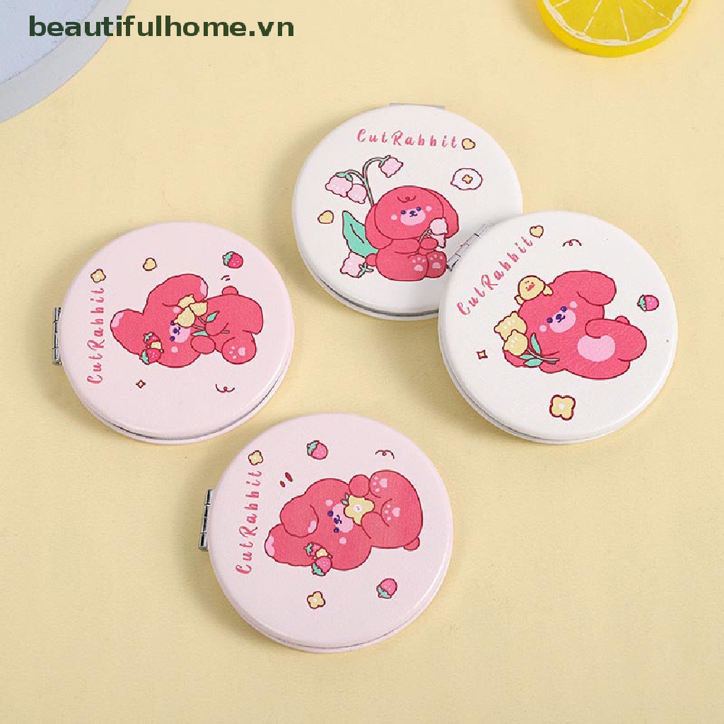 Gương Trang Điểm Mini Hai Mặt Cầm Tay Có Thể Gập Lại