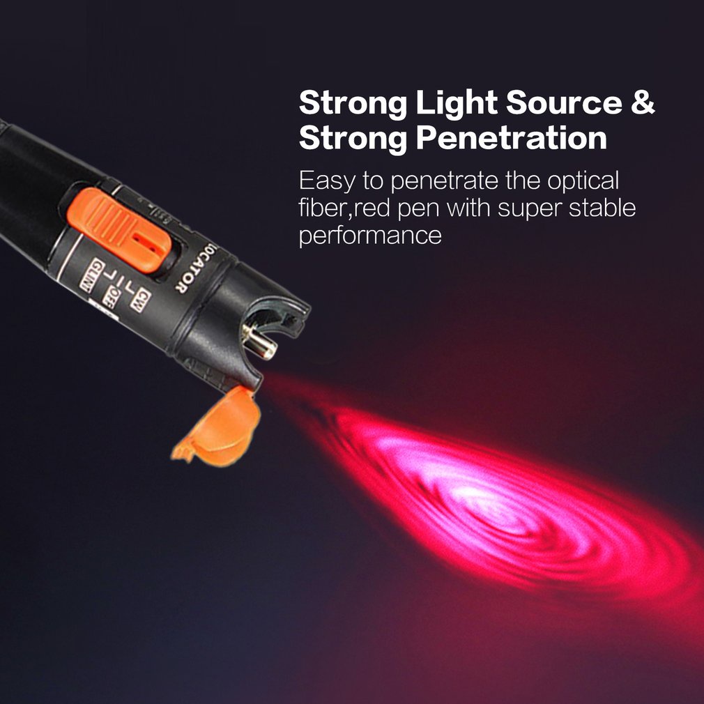✿vivi✿Red Laser Fiber Optic Visual Fault Locator Fiber Optic Test Pen 10MW 10KM