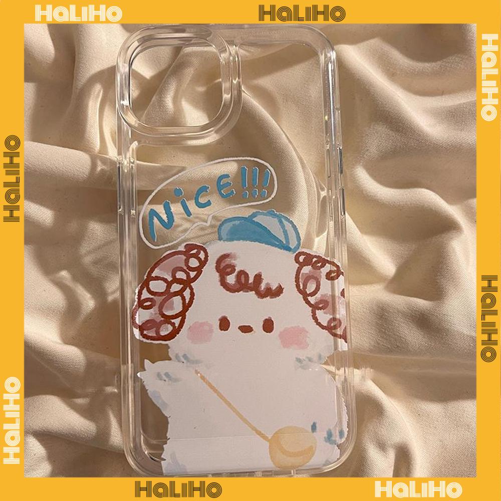 Case for iPhone 11 Soft TPU Clear Space Case Cute Cartoon Rabbit Plating Buttons Camera Protection ShockProof for iPhone 14 13 12 12 Plus 6 8 Plus XR XS