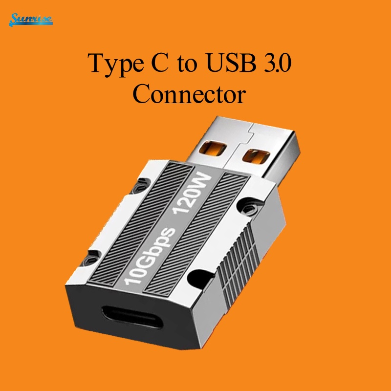Bộ Chuyển Đổi Sạc Nhanh 10Gbps Type-C Sang USB 120W Bằng Hợp Kim Kẽm Chống Dấu Vân Tay Thông Dụng