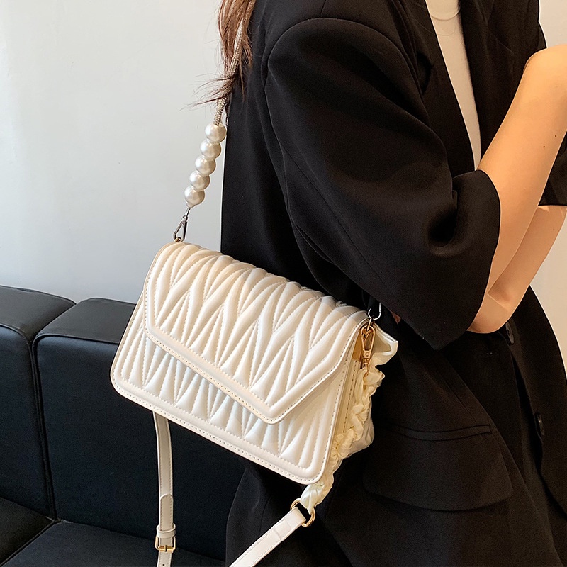 Ielgy niche Túi Đeo Vai Kết Cấu Tinh Tế Đa Năng Phong Cách Ngoại Quốc Cho Nữ